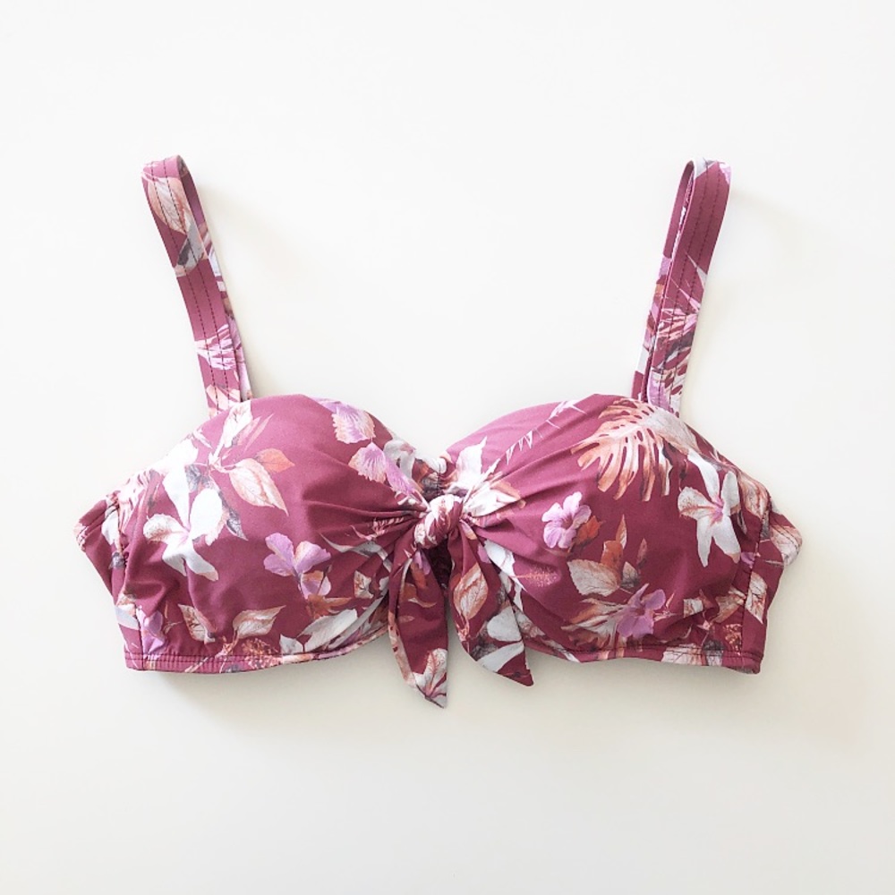 Tropical Floral Bikini Top
